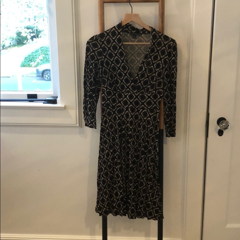 Banana Republic black patterned dress